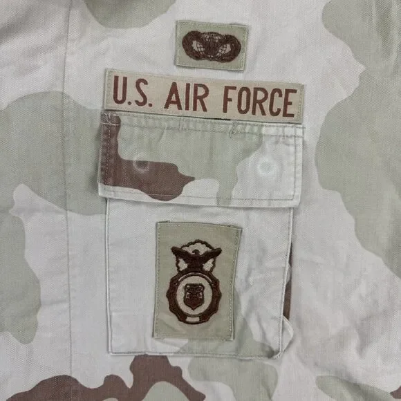USAF Air Force 1995 Field Jacket M65 Desert Camo Men Coat Large Regular‎ VTG